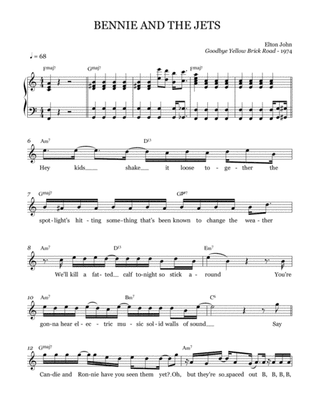 Bennie And The Jets (arr. Brock Chart)