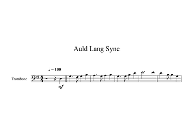Auld Lang Syne (Trombone) (arr. Digital Book Music)