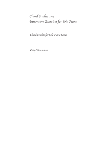 Chord Studies 1-4 for Solo Piano