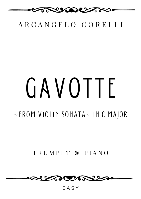 Corelli - Gavotte (from Violin Sonata) in C major - Easy (arr. Piacere Music Sheets)