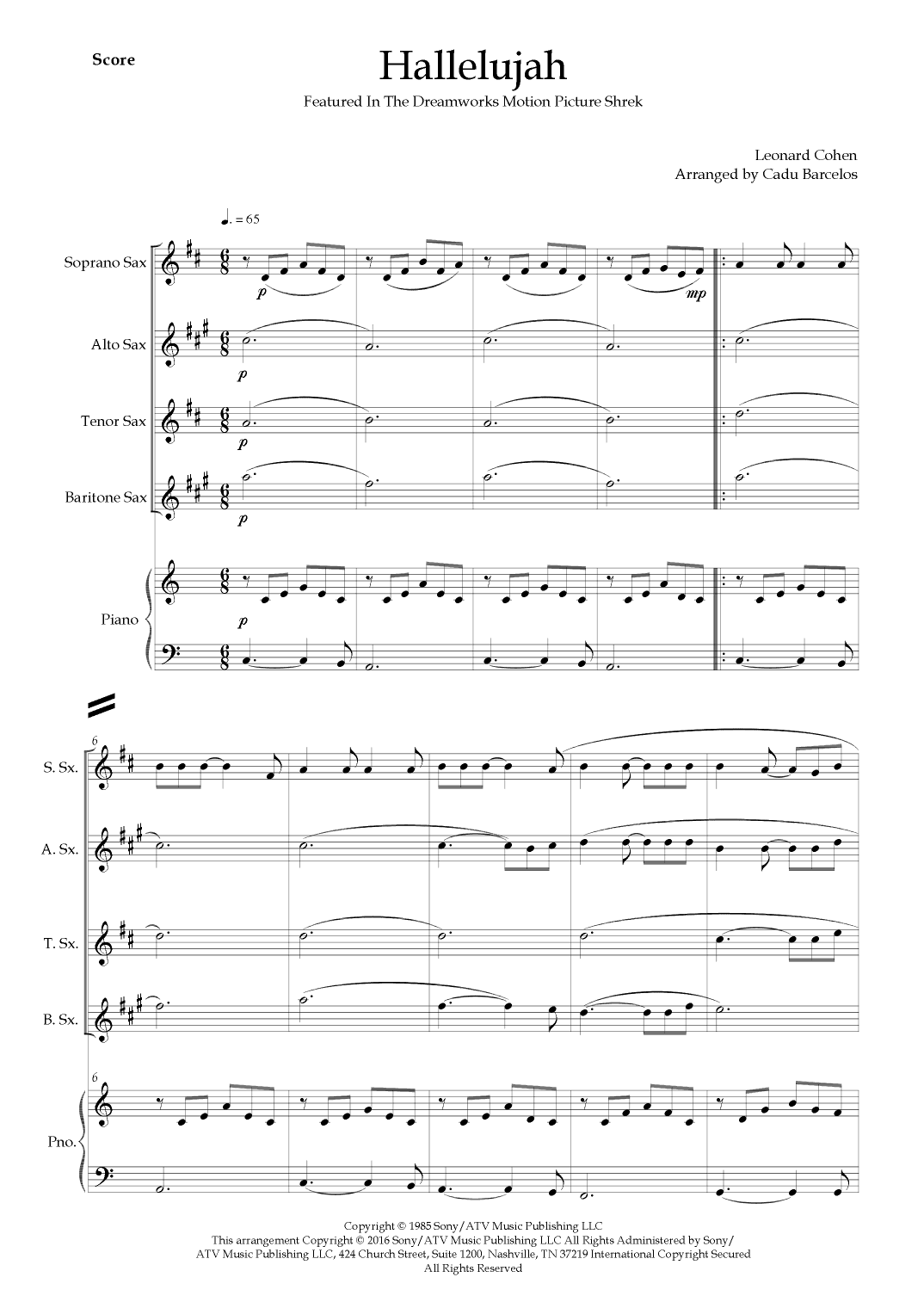 Hallelujah (arr. Cadu Barcelos)