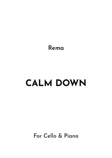Calm Down (arr. Jireh J.)