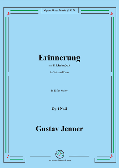 Jenner-Erinnerung,in E flat Major,Op.4 No.8 (arr. OSM Press)