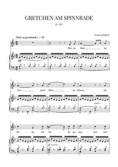 Gretchen am Spinnrade, D. 118 (arr. Cadenza Editions)