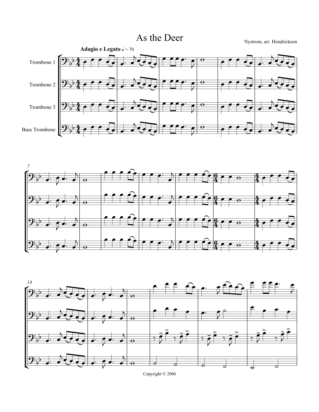 As The Deer (arr. Rob Hendrickson)
