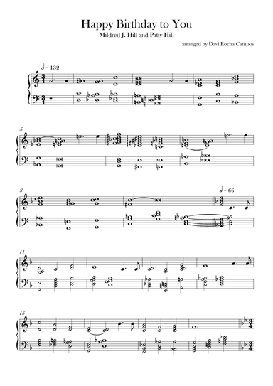 happy birthday to you (arr. Davi Rocha Campos)
