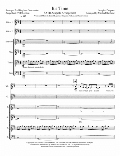 It's Time (arr. Michael Bachand)