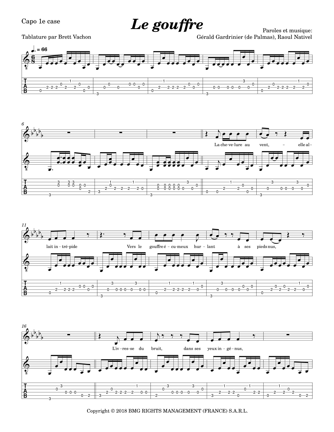 Le Gouffre (arr. Brett Vachon)