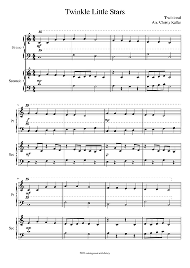 Twinkle Little Stars (arr. Christy Kalfas)
