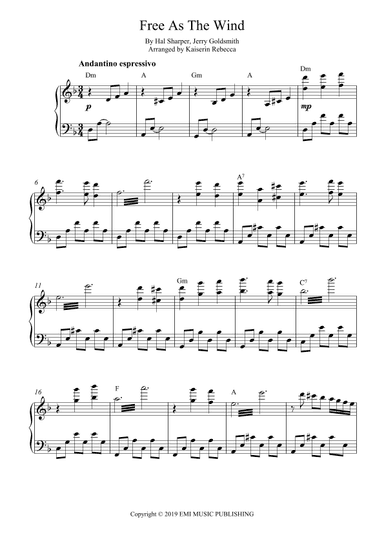 Free As The Wind (arr. Kaiserin Rebecca)