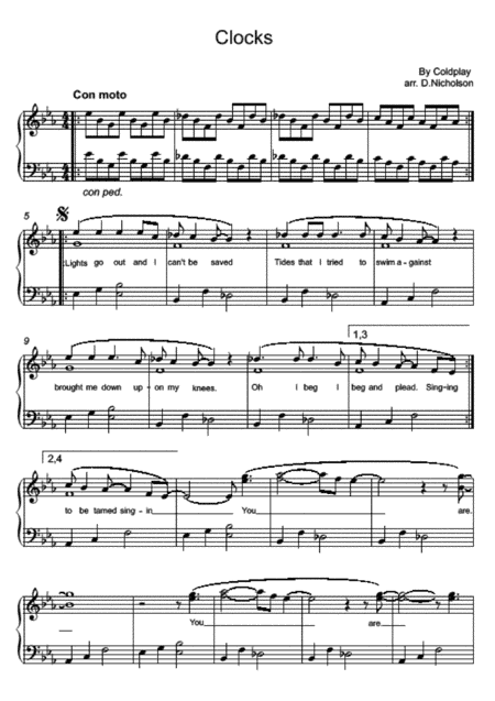 Clocks (arr. Daniel Nicholson)
