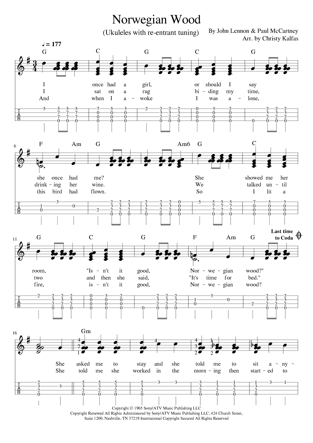 Norwegian Wood (this Bird Has Flown) (arr. Christy Kalfas)
