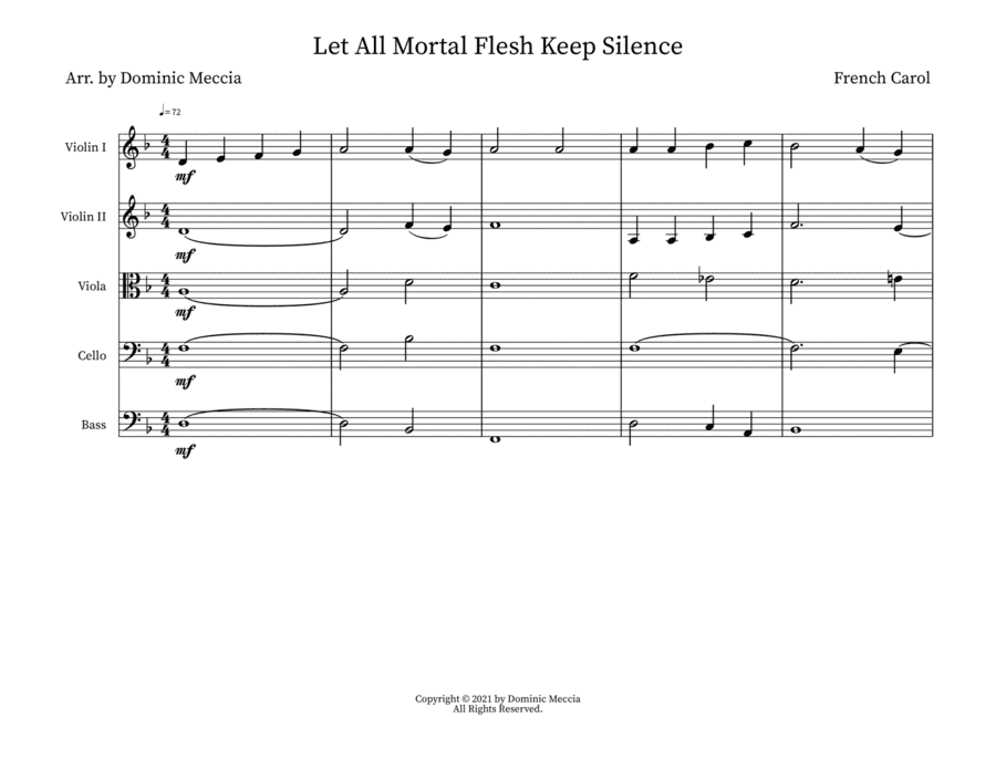 Let All Mortal Flesh Keep Silence (arr. Dominic Meccia)