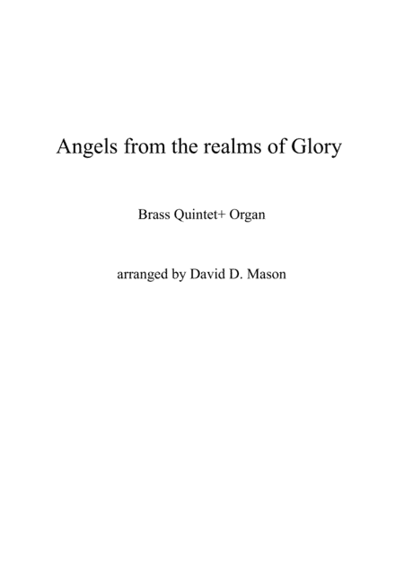 Angels from the Realms of Glory (arr. David D. Mason)