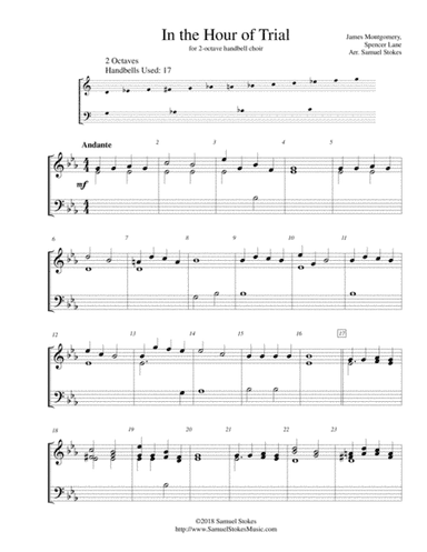 In the Hour of Trial - for 2-octave handbell choir (arr. Samuel Stokes)