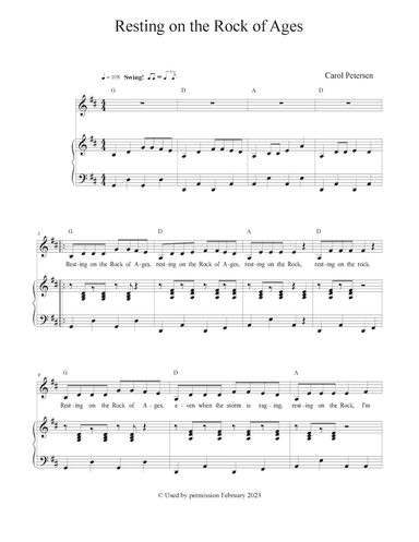 Resting on fhe Rock of Ages