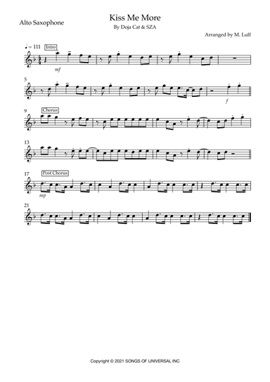 Kiss Me More (arr. Matt Luff)