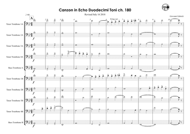 Canzon In Echo Duodecimi Toni à 10 (arr. Matthew Parunak)