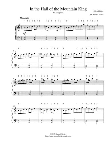 In the Hall of the Mountain King - for easy piano (arr. Samuel Stokes)