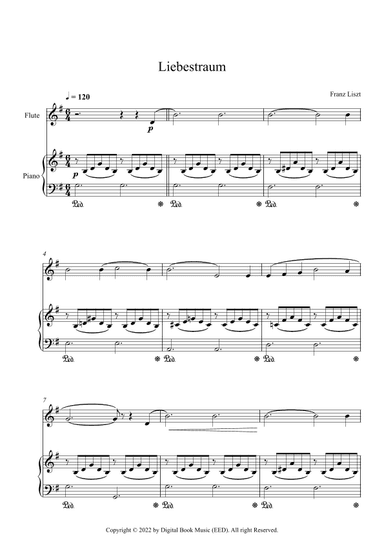 Liebestraum (Dream Of Love) - Franz Liszt (Flute + Piano) (arr. Digital Book Music)