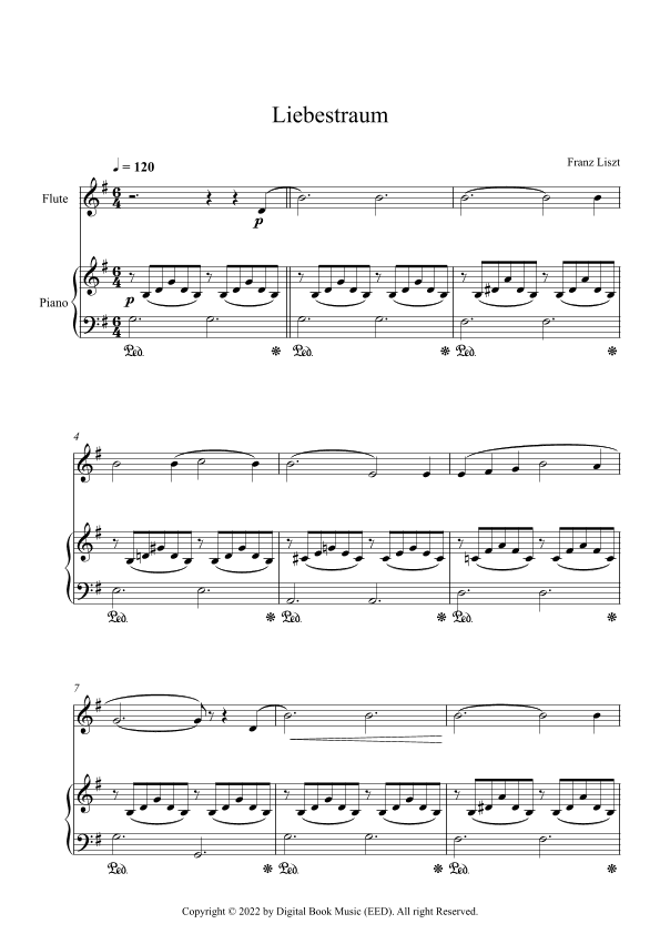 Liebestraum (Dream Of Love) - Franz Liszt (Flute + Piano) (arr. Digital Book Music)