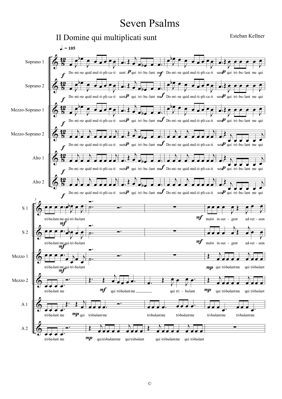 Seven Psalms - II Tribulant me