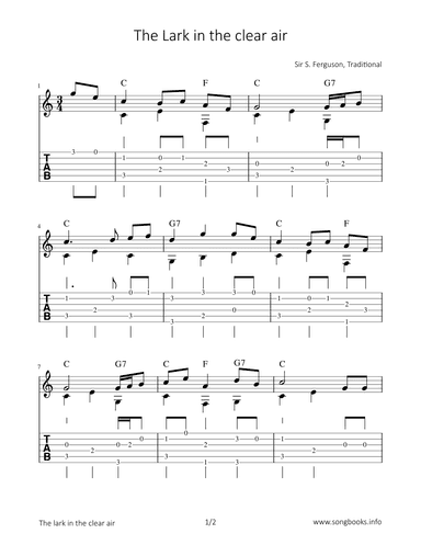 The Lark in the clear air (arr. Bettina Schipp)
