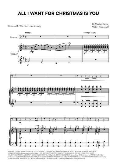 All I Want For Christmas Is You (arr. Cadenza Editions)
