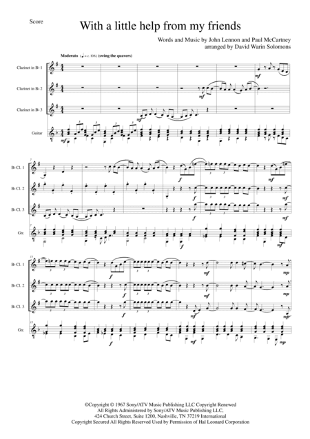With A Little Help From My Friends (arr. David Warin Solomons)
