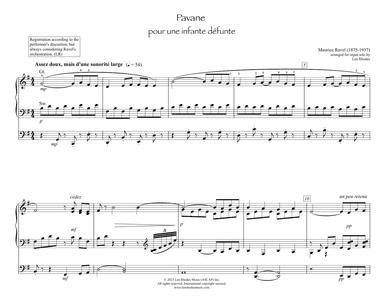 Ravel - Pavane pour une infante défunte - organ solo (arr. Len Rhodes)