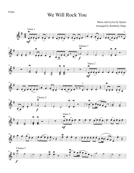 We Will Rock You (arr. Kimberly Hope)