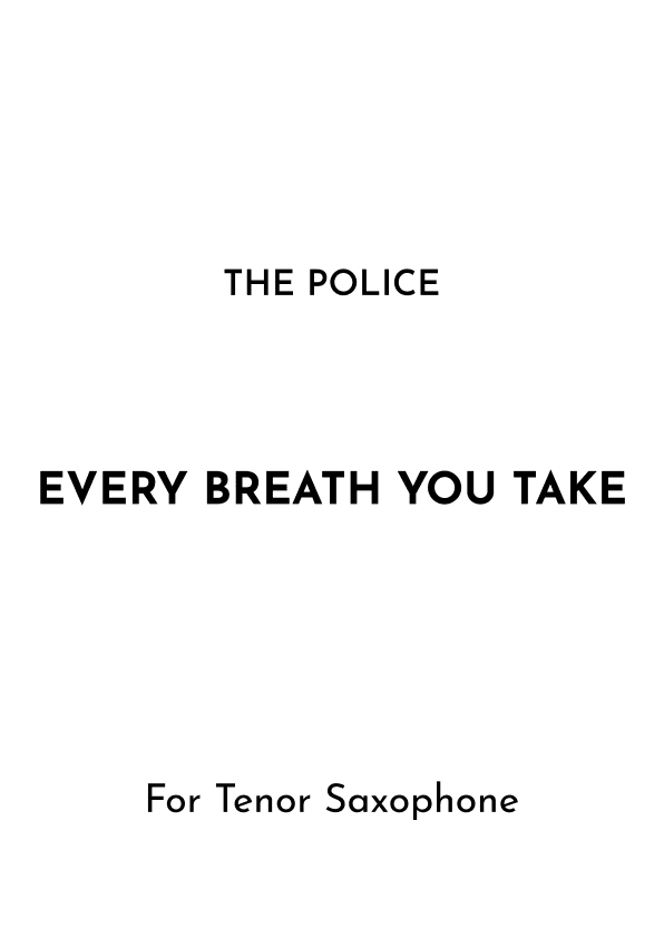 Every Breath You Take (arr. Jireh J.)