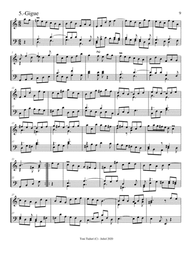 Gigue (Movement of baroque suite nº28 for piano solo)