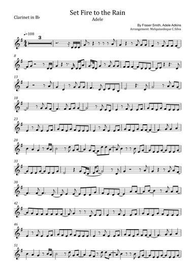 Set Fire To The Rain (arr. Melquisedeque C.Silva)