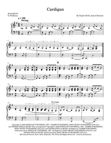 Cardigan (arr. T. Pinckney)