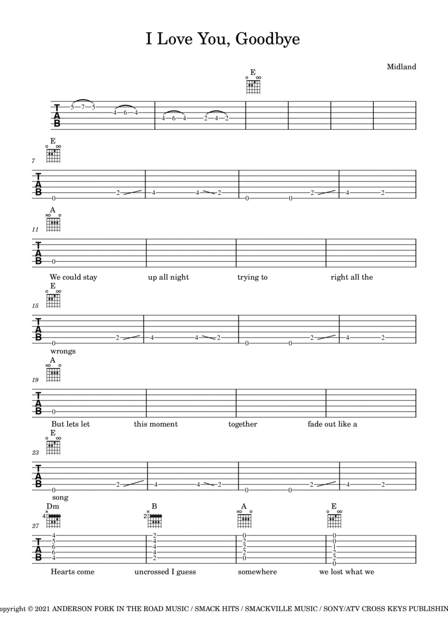 I Love You Goodbye (arr. The Smelly Tele)
