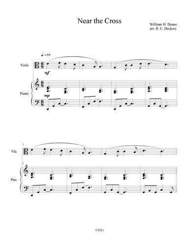 Near the Cross (Viola Solo with Piano Accompaniment) (arr. B. C. Dockery)