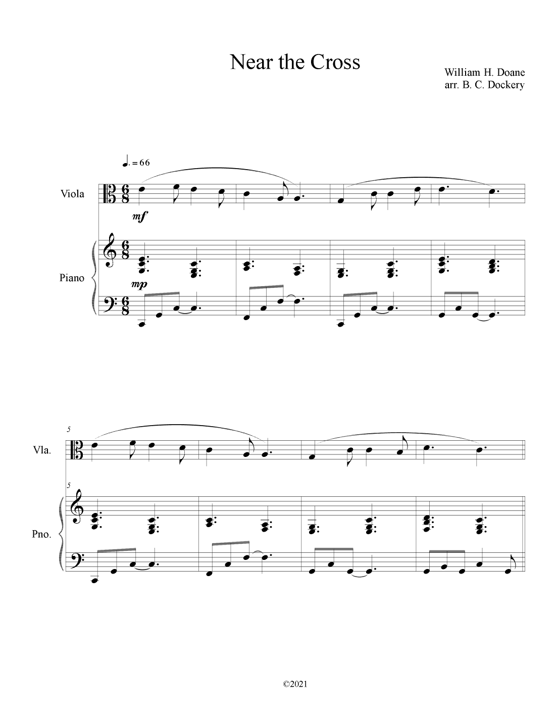 Near the Cross (Viola Solo with Piano Accompaniment) (arr. B. C. Dockery)