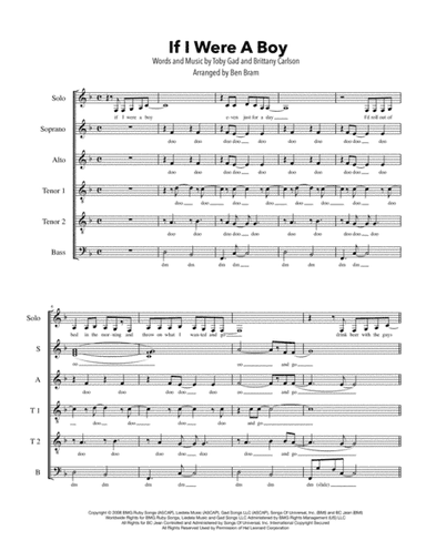If I Were A Boy (arr. Ben Bram)