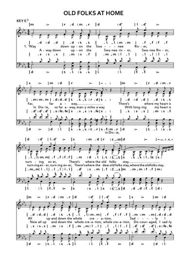 Old folks at home (arr. Unknown)