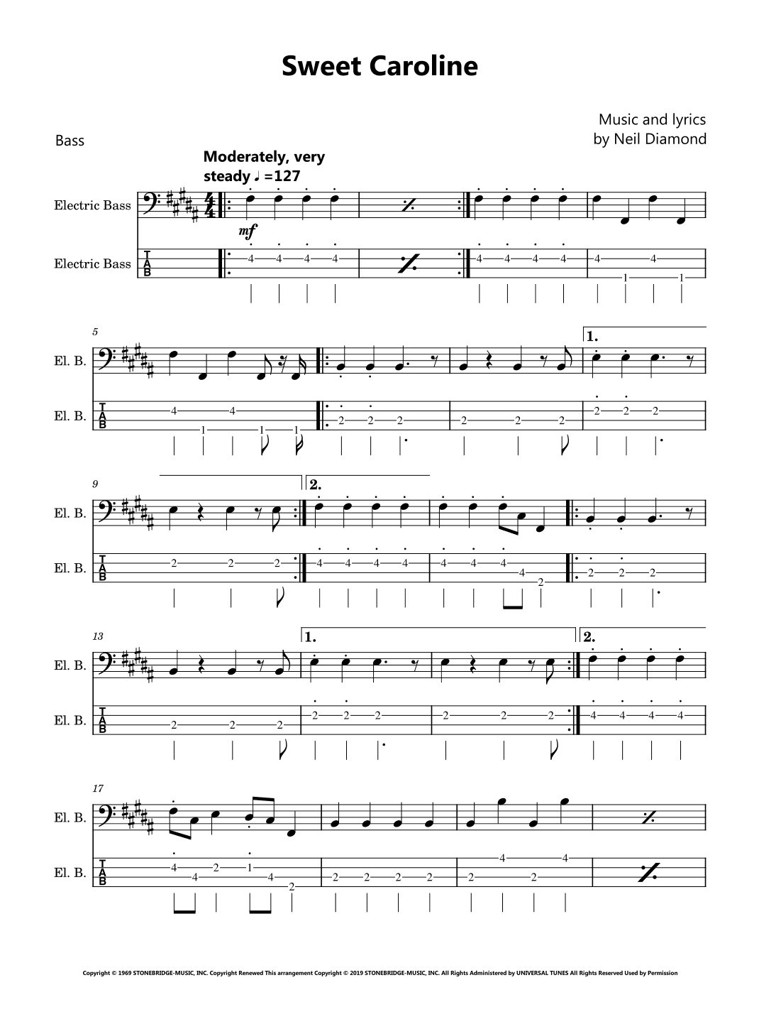 Sweet Caroline (arr. David Lartey)