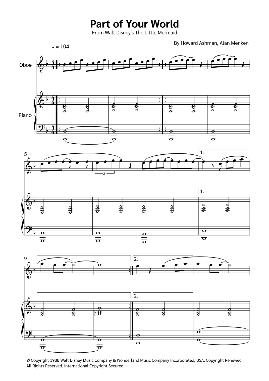 Part Of Your World (arr. Jackson Spindler)