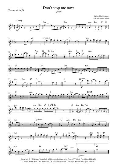 Don't Stop Me Now (arr. Fernando Britto)