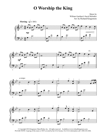O Worship the King (arr. Richard Kingsmore)