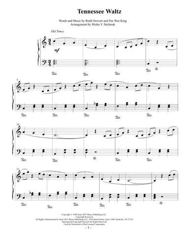 Tennessee Waltz (arr. Misha Stefanuk)