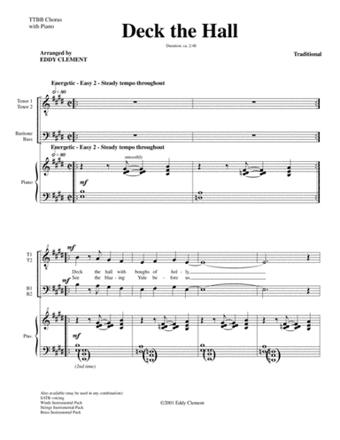 Deck The Hall (arr. EDDY CLEMENT)