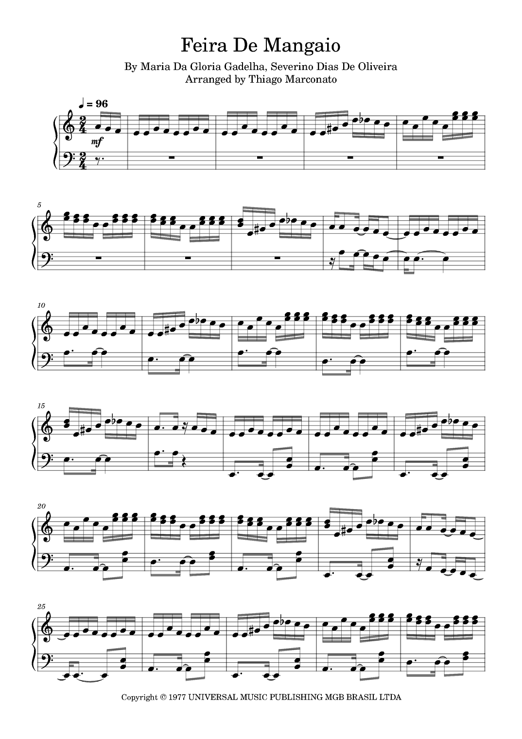 Feira De Mangaio (arr. Thiago Marconato)