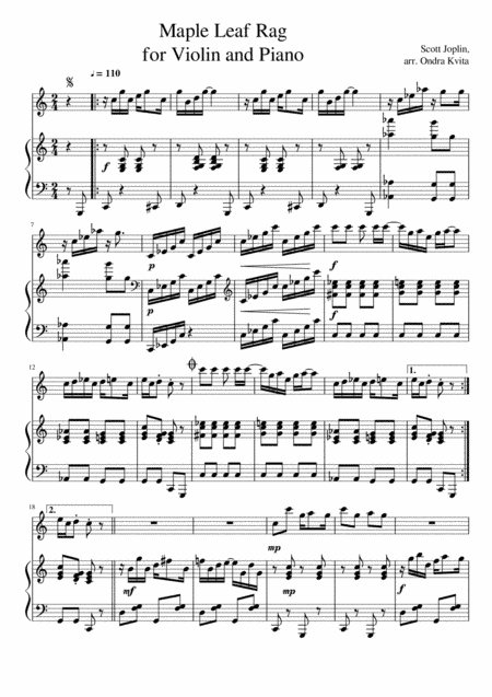 Maple Leaf Rag (arr. Ondrej Kvita)