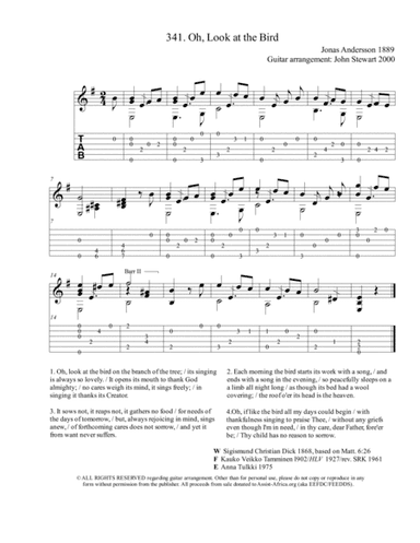 341 Oh Look at the Bird (arr. John Stewart 2000)