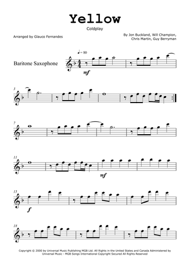 Yellow (arr. Glauco Fernandes)